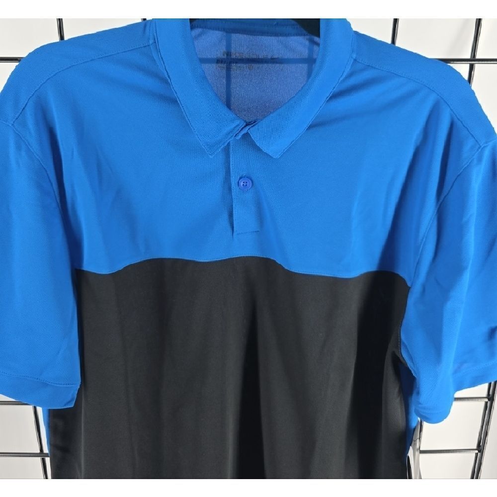Nike Golf Men's Two-Tone Blue and Black Polo NEW Size M Dri-Fit - Picture 3 of 7